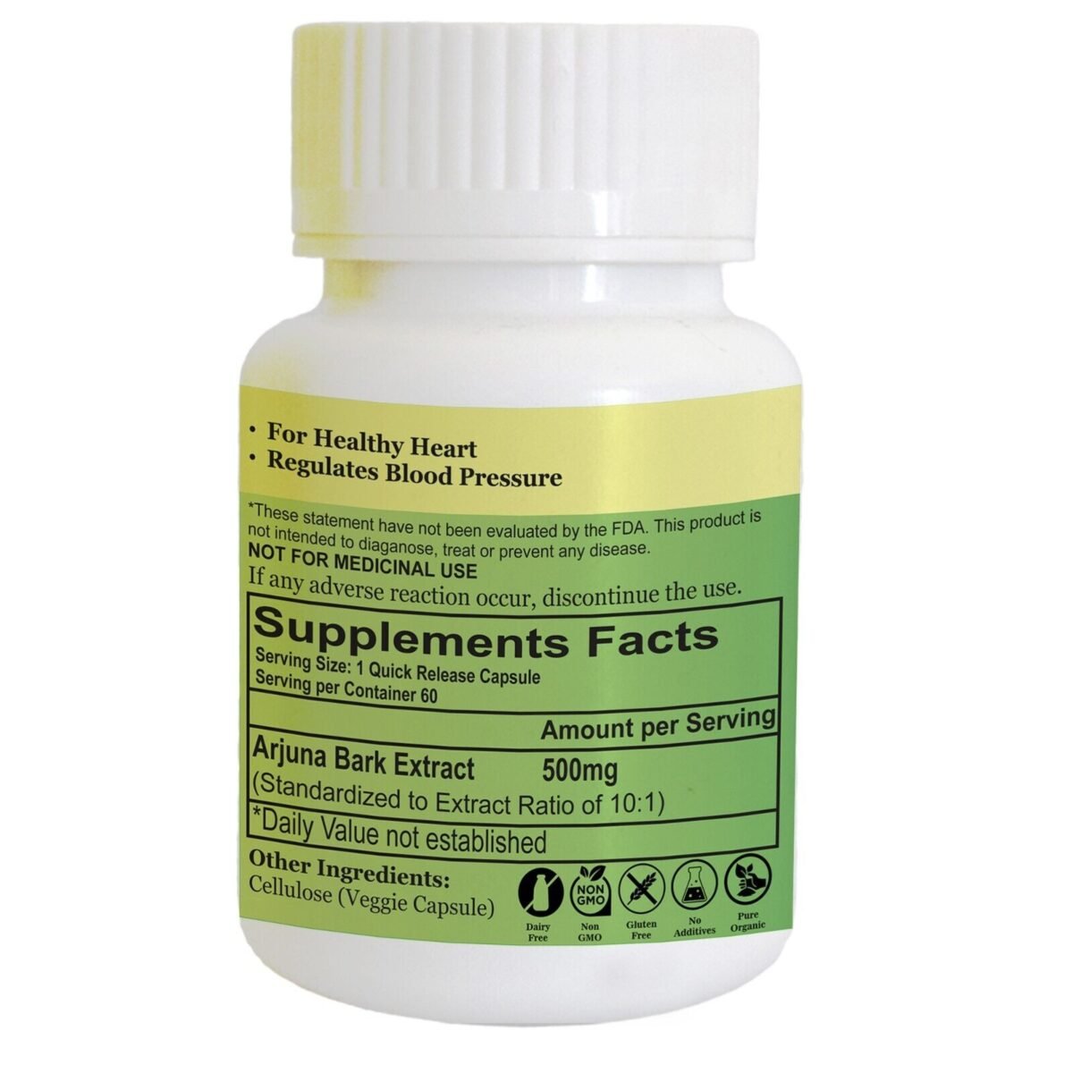 Arjuna Extract Capsules capsules herbal supplement by CalmEarth