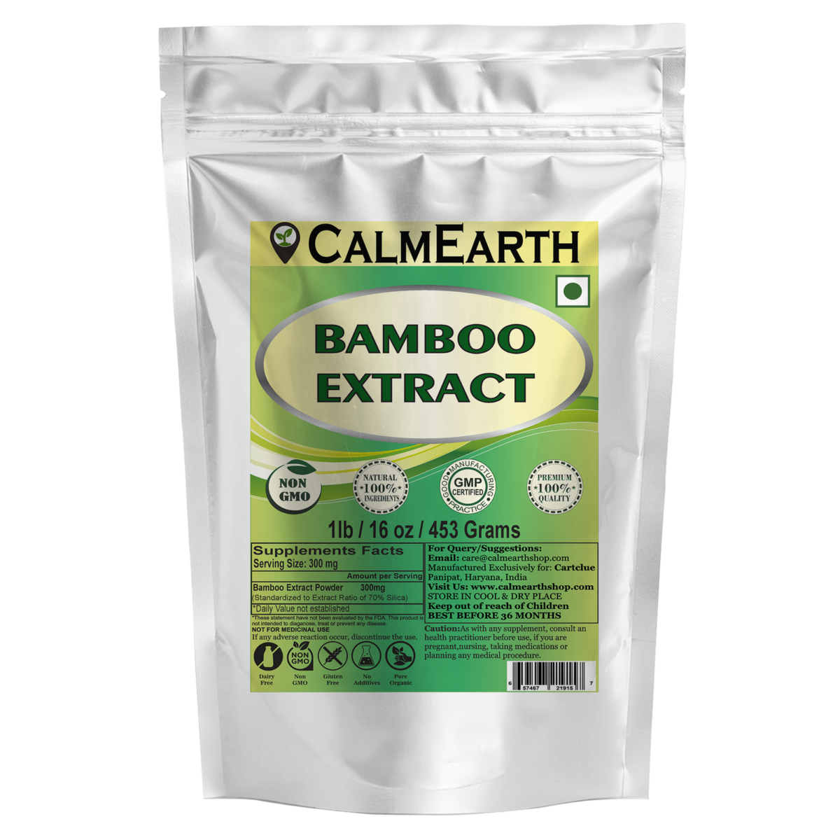 Bamboo Extract Powder powder organic herbal supplement by CalmEarth