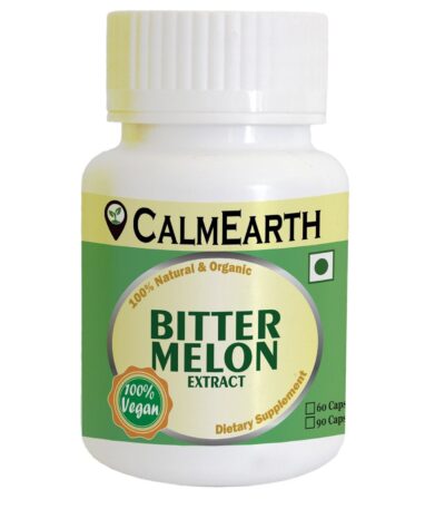 Bitter Melon Extract Capsules capsules close-up view by CalmEarth