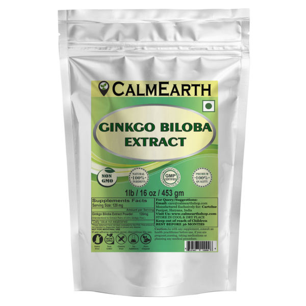 Ginkgo Biloba Leaf Extract Powder powder organic herbal supplement by CalmEarth