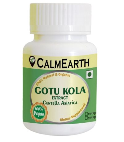 Gotu Kola Extract Capsules capsules close-up view by CalmEarth