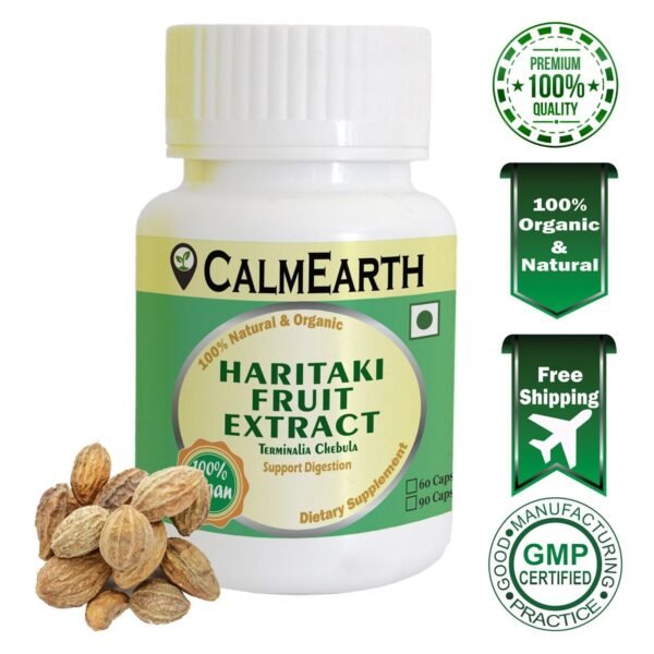 Haritaki Extract Capsules capsules ayurvedic wellness supplement by CalmEarth