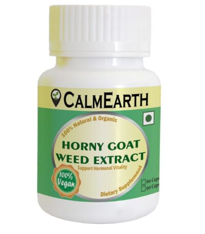 Horny Goat Weed Extract Capsules capsules close-up view by CalmEarth