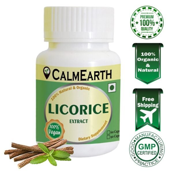 Licorice Extract Capsules capsules ayurvedic wellness supplement by CalmEarth