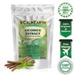 Licorice Extract Powder powder fine texture close-up by CalmEarth