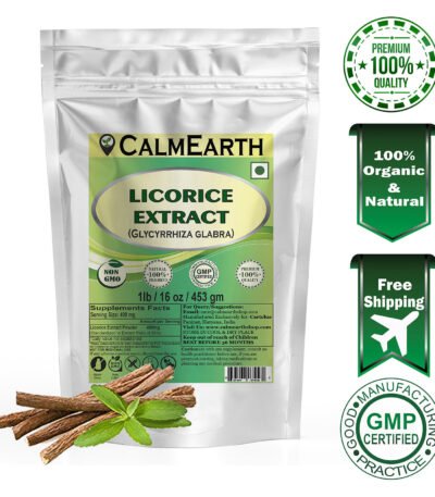 Licorice Extract Powder powder fine texture close-up by CalmEarth