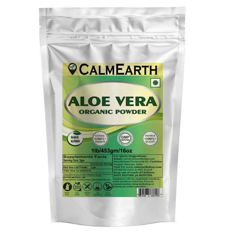 Organic Aloe Vera Powder powder organic herbal supplement by CalmEarth