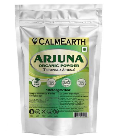 Organic Arjuna Bark Powder powder organic herbal supplement by CalmEarth