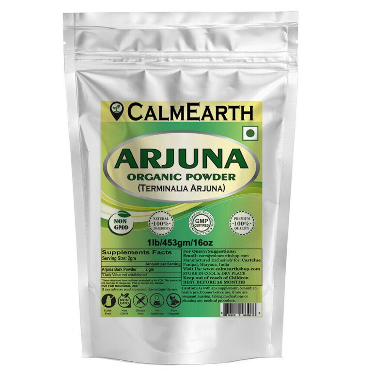 Organic Arjuna Bark Powder powder organic herbal supplement by CalmEarth