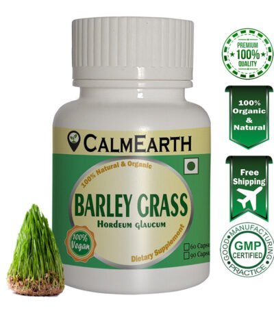 Organic Barley Grass Capsules capsules ayurvedic wellness supplement by CalmEarth