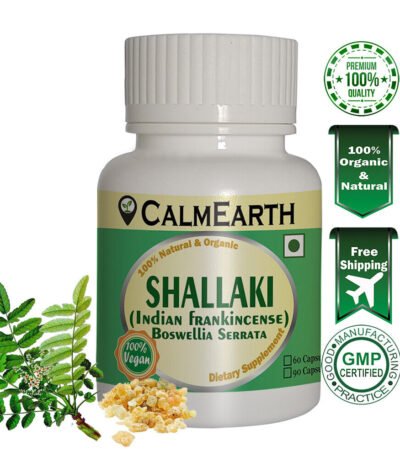 Organic Boswellia Serrata Capsules capsules ayurvedic wellness supplement by CalmEarth