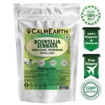 Organic Boswellia Serrata Resin Powder powder fine texture close-up by CalmEarth