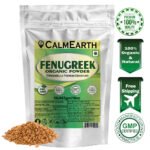 Organic Fenugreek Seed Powder powder fine texture close-up by CalmEarth