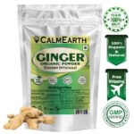 Organic Ginger Powder powder fine texture close-up by CalmEarth