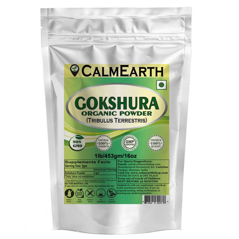 Organic Gokshura Powder powder organic herbal supplement by CalmEarth