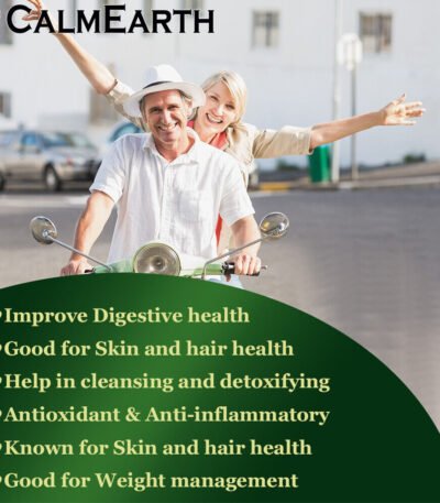 Organic Haritaki Capsules capsules close-up view by CalmEarth