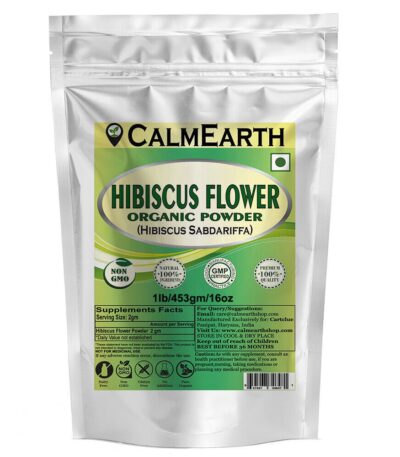Organic Hibiscus Flower Powder powder organic herbal supplement by CalmEarth