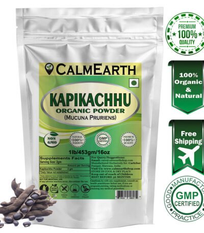 Organic Kapikachhu Seed Powder powder fine texture close-up by CalmEarth