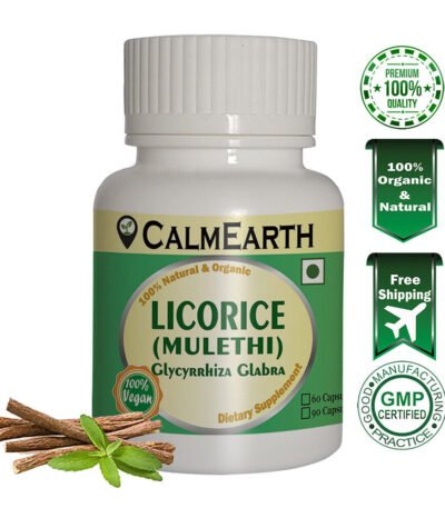 Organic Licorice Capsules capsules ayurvedic wellness supplement by CalmEarth