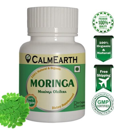 Organic Moringa Capsules capsules ayurvedic wellness supplement by CalmEarth