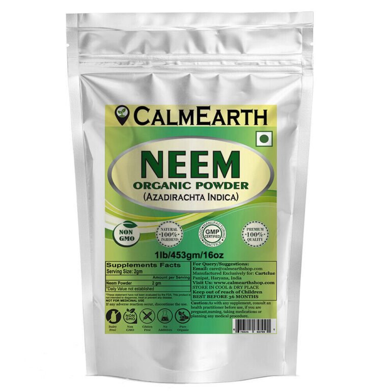Organic Neem Leaf Powder powder organic herbal supplement by CalmEarth