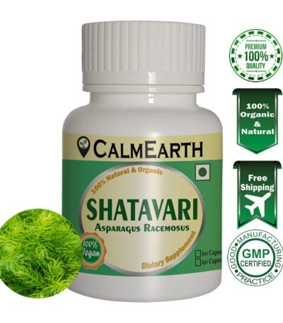 Organic Shatavari Capsules capsules ayurvedic wellness supplement by CalmEarth