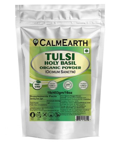 Organic Tulsi Powder powder organic herbal supplement by CalmEarth