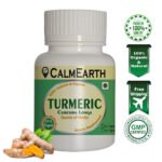 Organic Turmeric Capsules capsules ayurvedic wellness supplement by CalmEarth