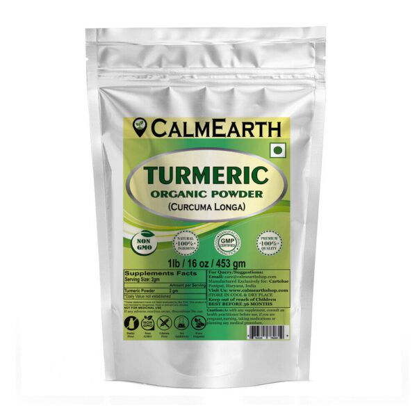 Organic Turmeric Powder powder organic herbal supplement by CalmEarth
