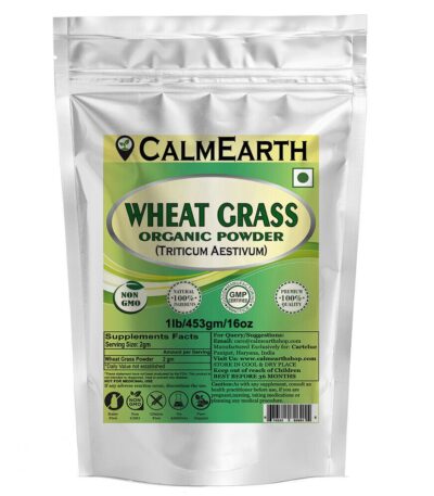 Organic Wheat Grass Powder powder organic herbal supplement by CalmEarth