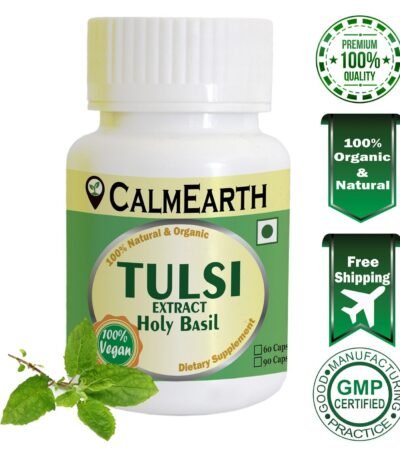 Tulsi Extract Capsules capsules ayurvedic wellness supplement by CalmEarth