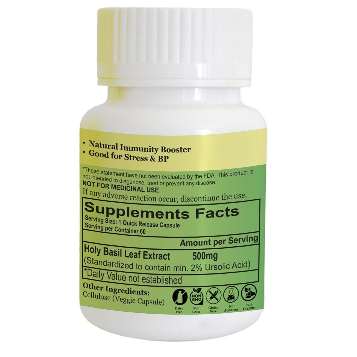 Tulsi Extract Capsules capsules herbal supplement by CalmEarth