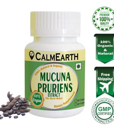 Mucuna Pruriens Extract Capsules capsules ayurvedic wellness supplement by CalmEarth