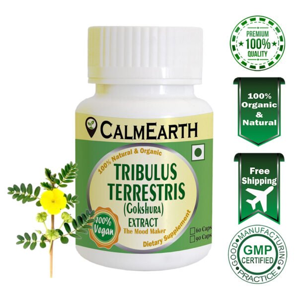 Tribulus Terrestris Extract Capsules capsules ayurvedic wellness supplement by CalmEarth