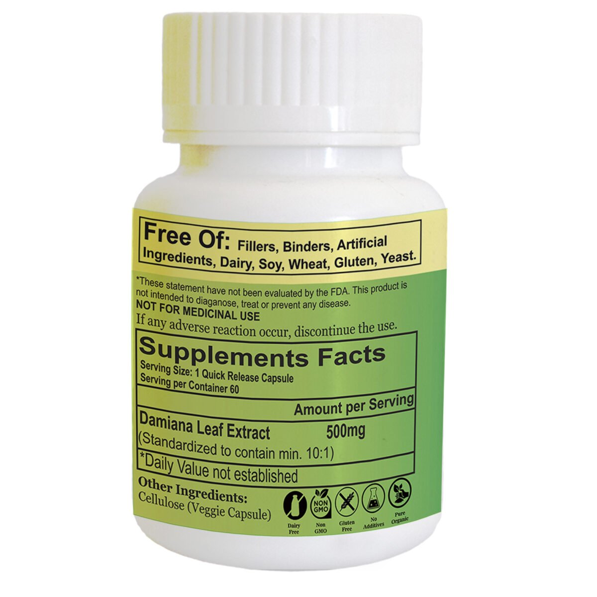 Damiana Extract Capsules capsules herbal supplement by CalmEarth